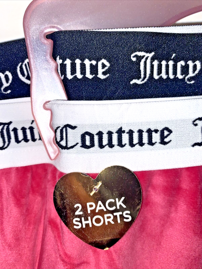 JUICY COUTURE Sleepwear, 2 Pair Velour Shorts, Size L~ Style JC1751~REAR FIND!