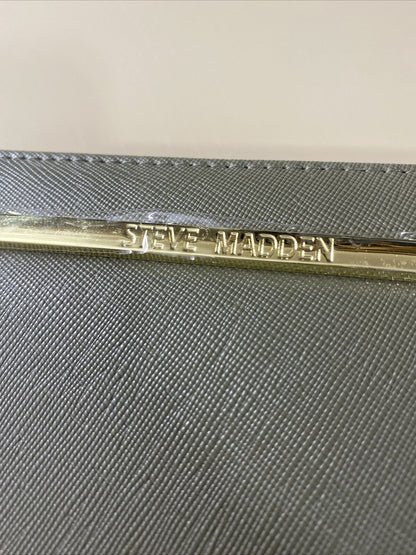 STEVE MADDEN WALLET WRISTLET SAGE SOFT TEXTURE ZIP AROUND MADDEN STYLE!!!!