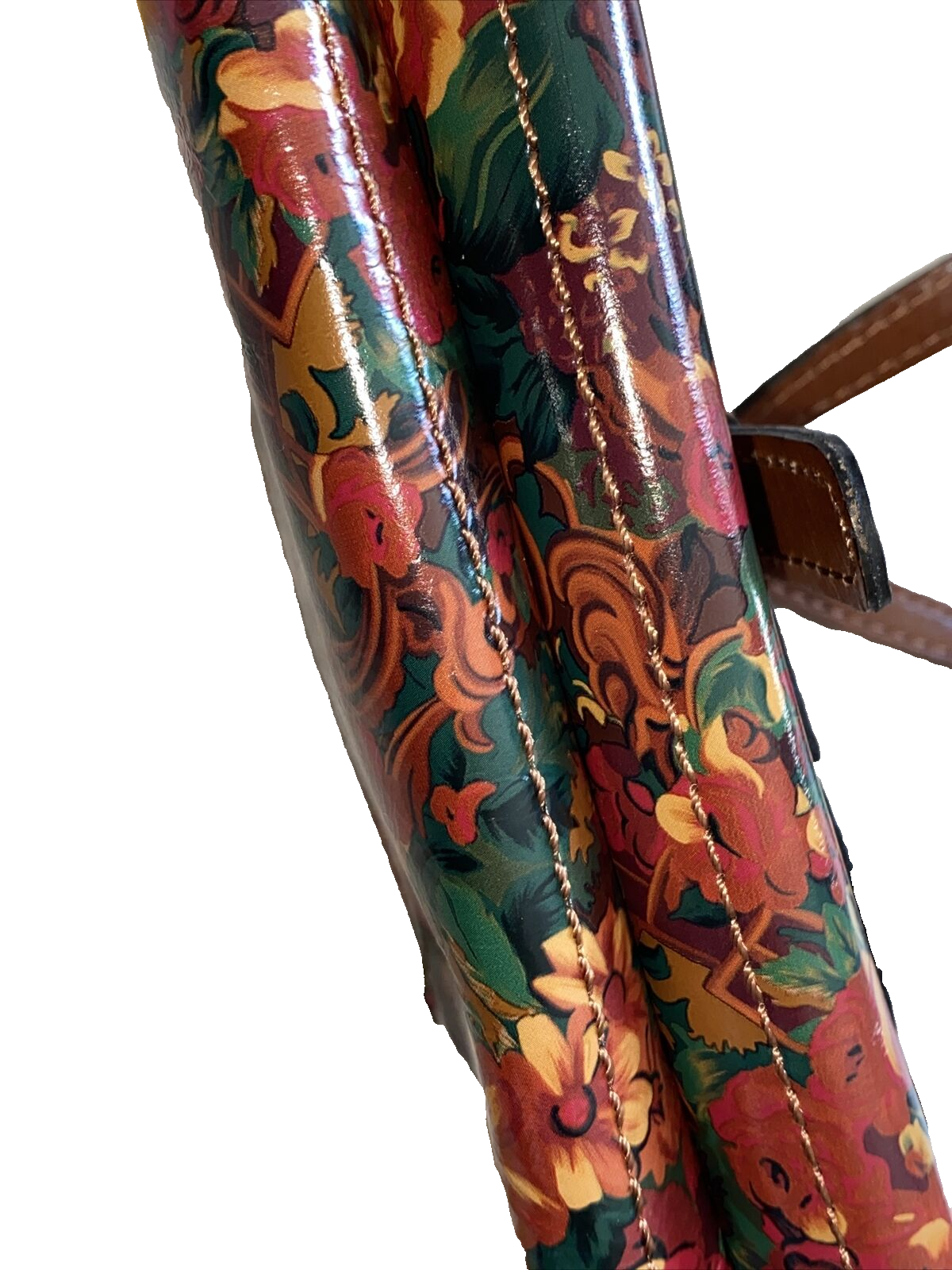 Patricia Nash~TORRI Floral Leather XBDY Purse Clutch~RUSTIC NATURE~NWT CUTE 🌺