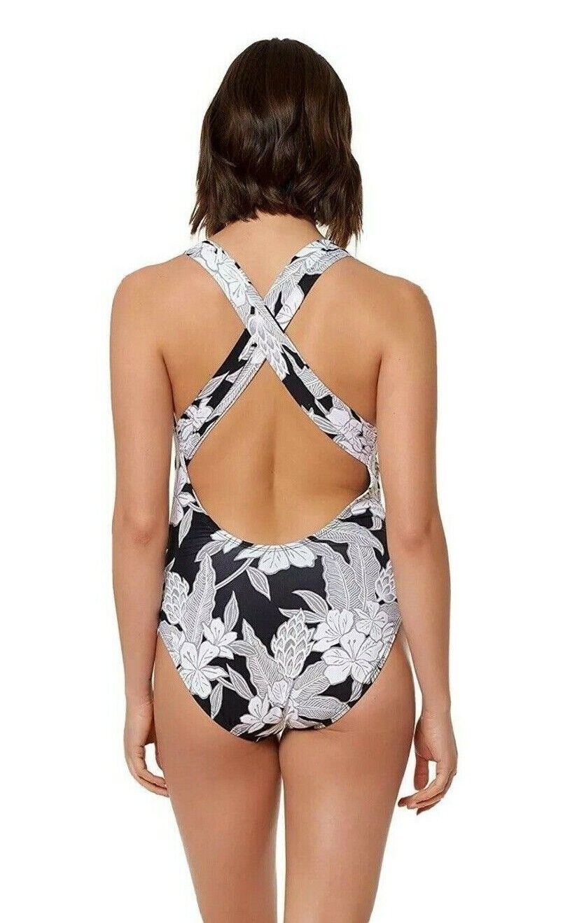 BLEU ROD BEATTIE Women’s One piece Swimsuit with PLUNGE V-NECK, WIDE STRAPS NEW