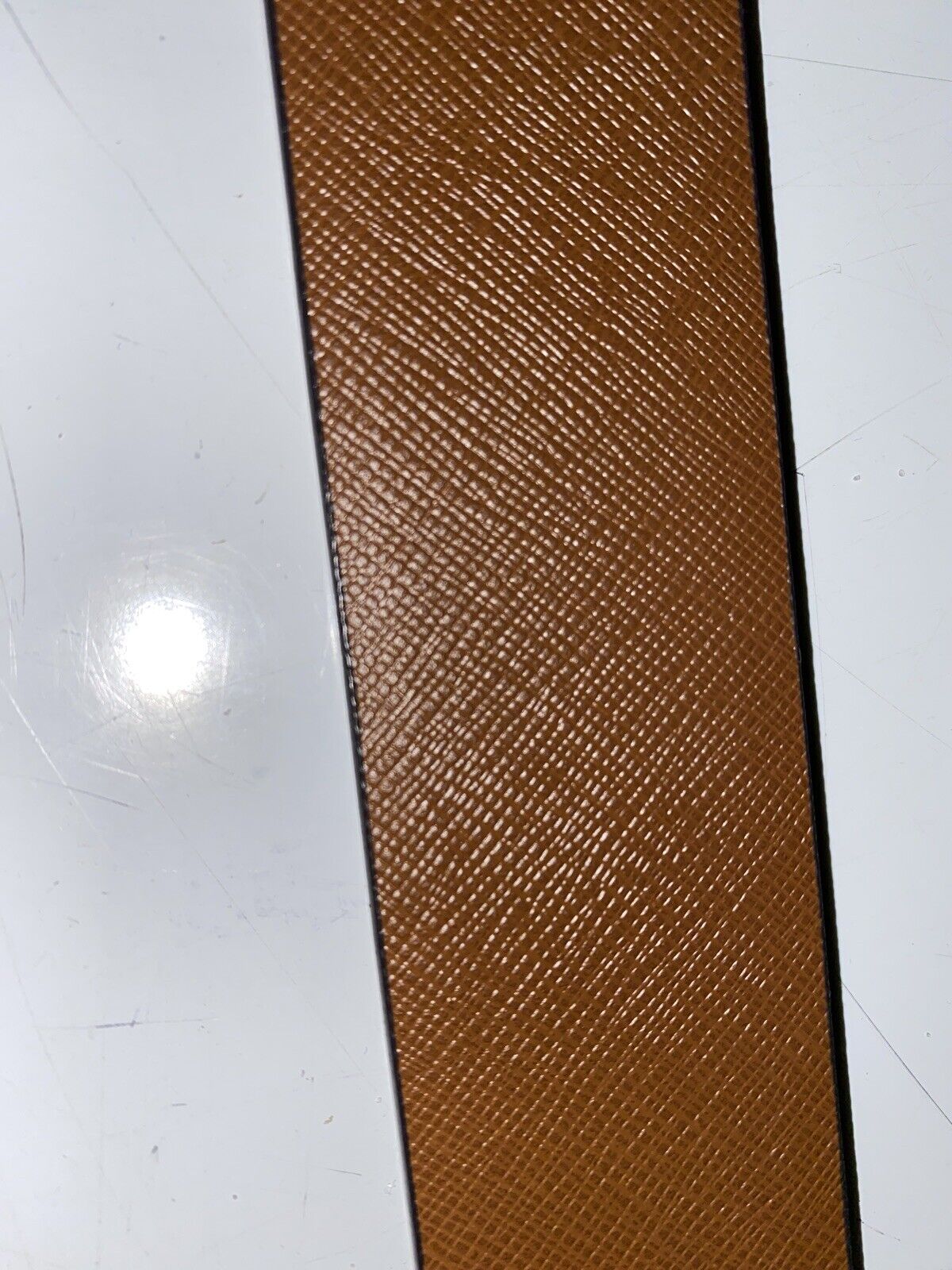 MICHAEL KORS BELT VANILLA/LUGGAGE PRINTED MK LOGO WITH GOLD MK LOGO BUCKLE XL