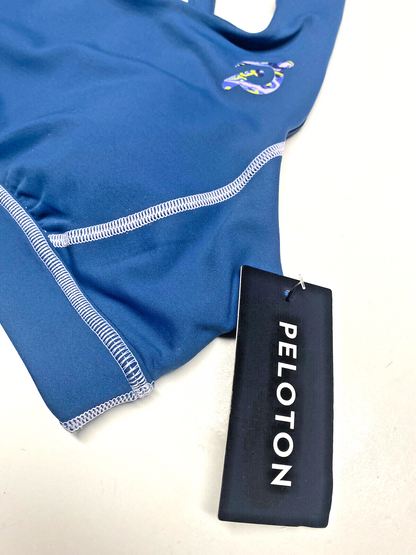 Peloton Move Mission Strappy Criss-Cross Back Sports Bra Blue Sz MEDIUM~NWT