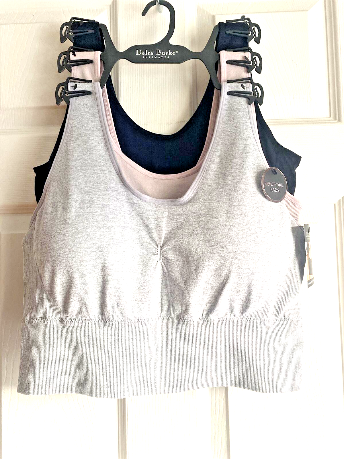 Delta Burke 3-Pack Intimate Seamless Bras Size 3X Soft Comfort Longline NICE FIT
