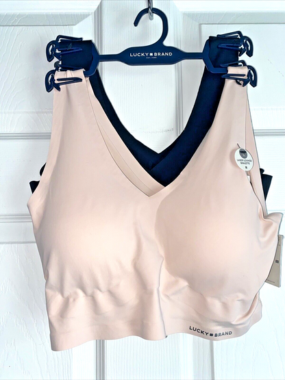 Lucky Brand Set~2 Seamless Laser Cut Bras LVD19053~Sz.M~Multicolor ~UNIQUE