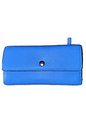 LODIS BLUE Kate Classic Pebbled Leather RFID Slim Large Flap Snap Wallet~UNIQUE