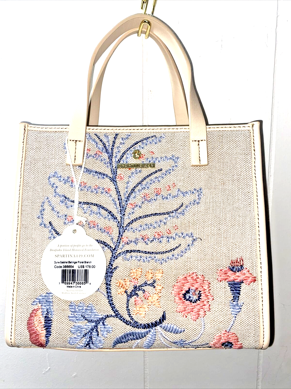 SPARTINA 449 MIRANDA SATCHEL BELLINGER FLORAL BRANCH CODE 366854 NWT~REAR FIND!!