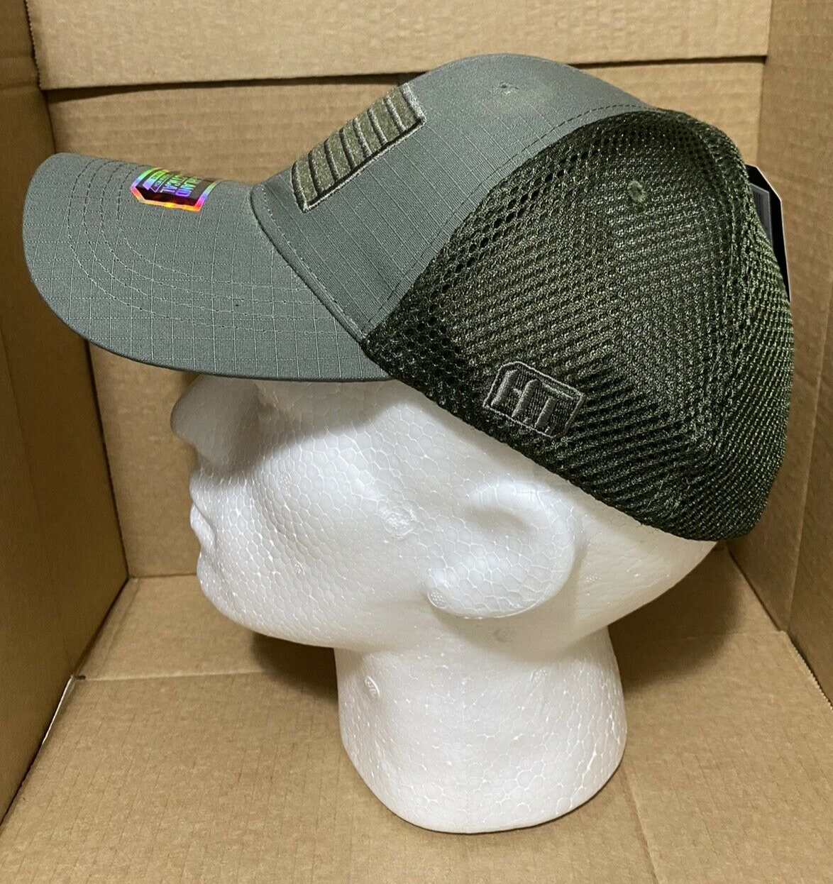 Highland Tactical Hat Khaki Green With American Flag