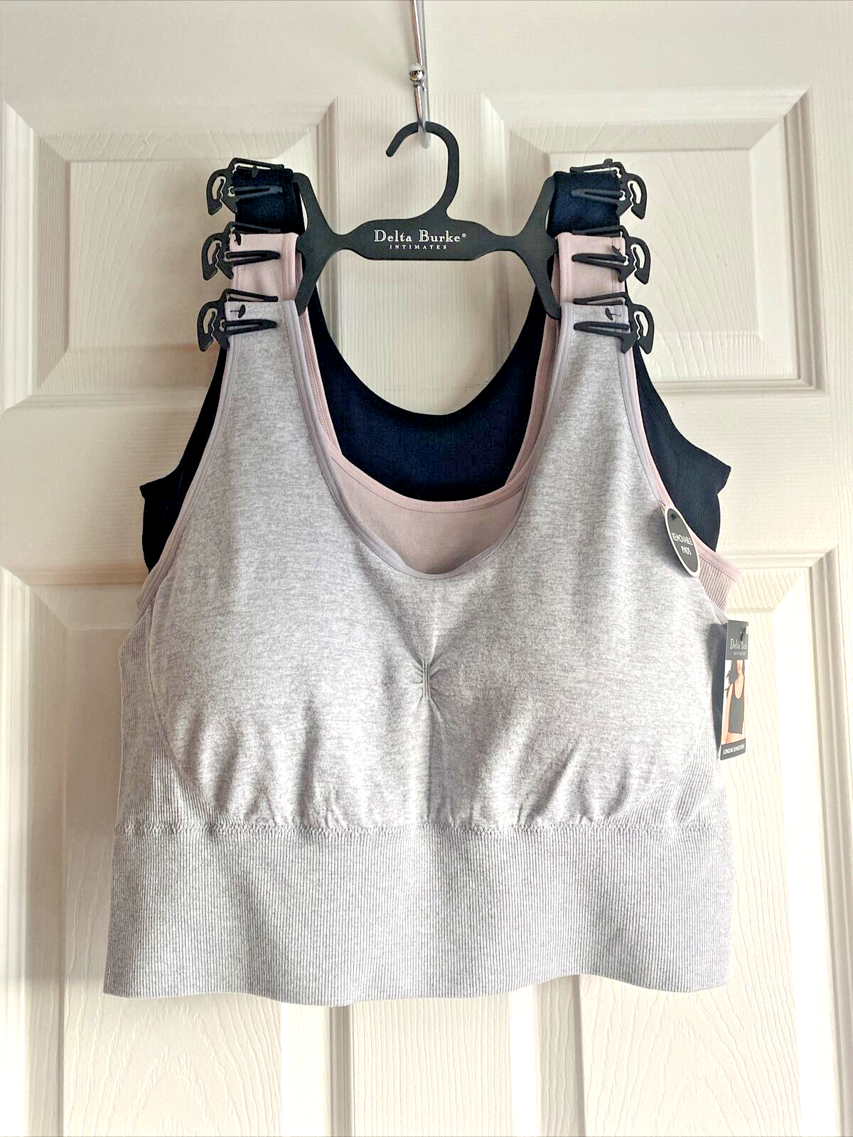 Delta Burke 3-Pack Intimate Seamless Bras Size 3X Soft Comfort Longline NICE FIT