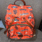 Dooney And Bourke Orange with Giants Print Medium Backpack BNYGI382T