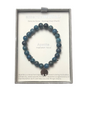 EssentialRITUAL APATITE Gemstone Bracelet~Inspiration, Focus~Silver Charm~UNIQUE
