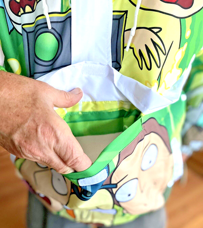 Rick and Morty Members Only Pullover Windbreaker Jacket Sze. Medium ~SUPER COOL!