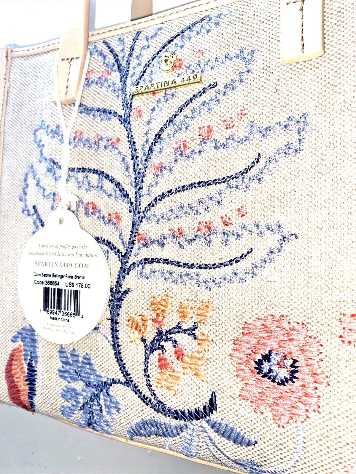 SPARTINA 449 MIRANDA SATCHEL BELLINGER FLORAL BRANCH CODE 366854 NWT~REAR FIND!!
