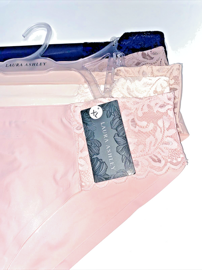 Laura Ashley LACE Hipster Panties Sma~5Pk SEXY Multicolor~ \Style LA9527~NO SHOW
