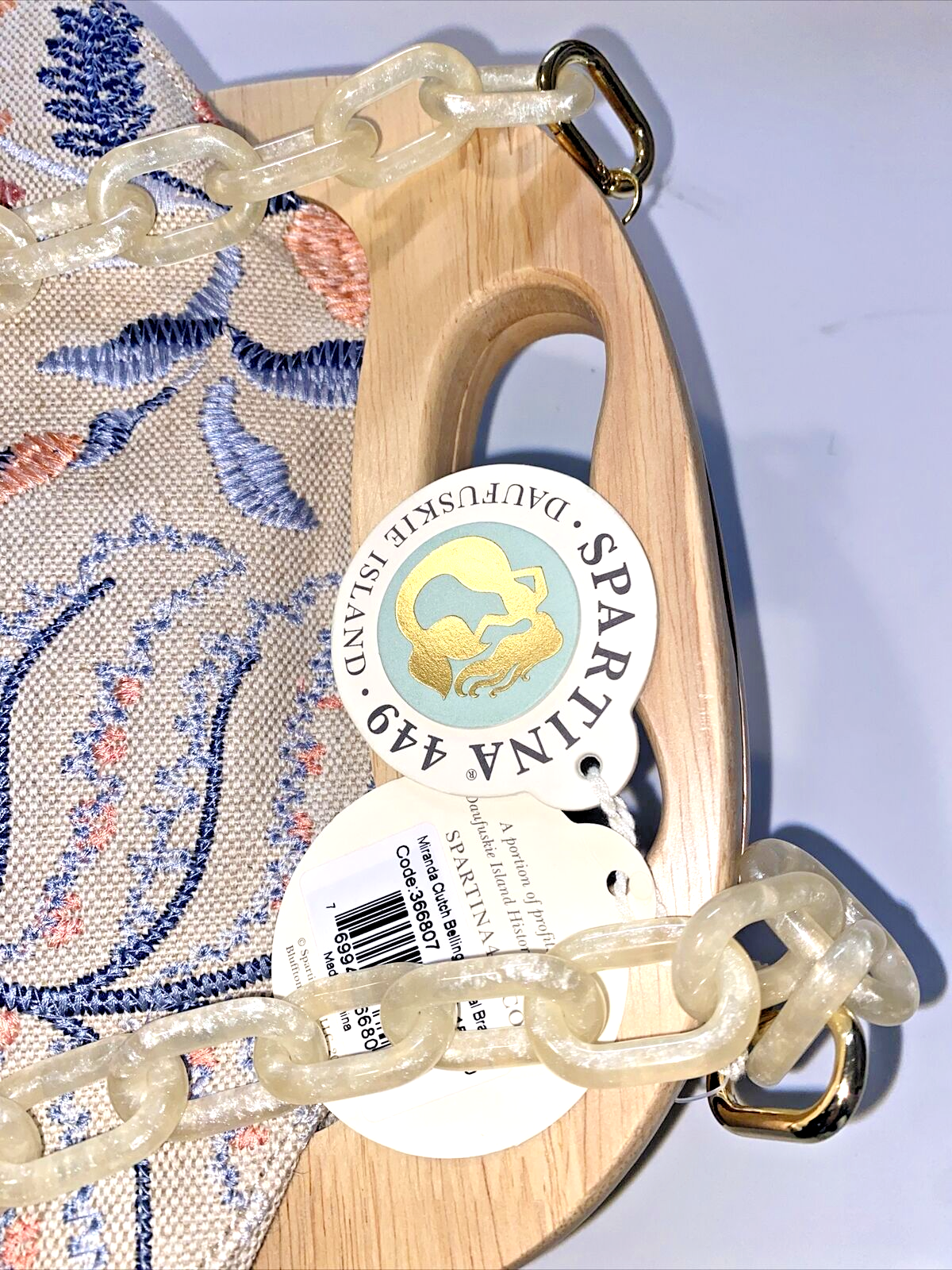 SPARTINA 449 MIRANDA CLUTCH BELLINGER FLORAL BRANCH CODE 366807 NWT~REAR FIND!!!