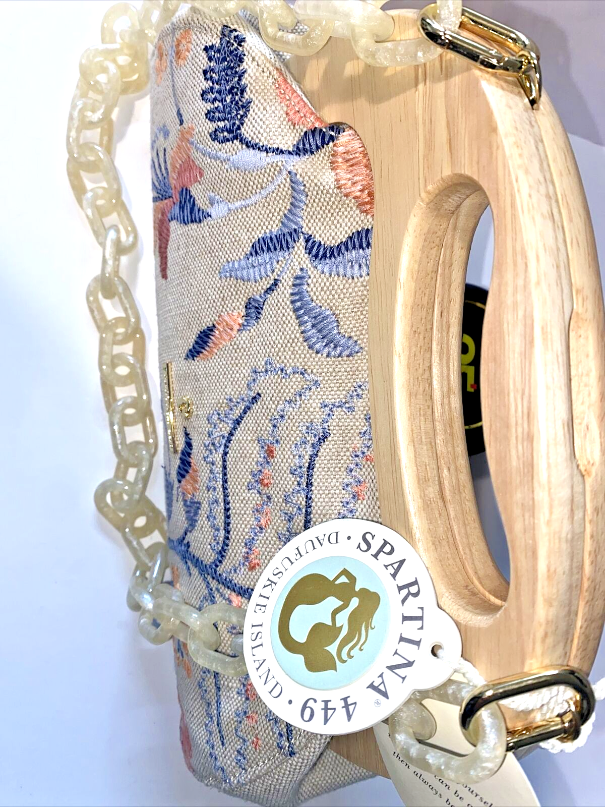 SPARTINA 449 MIRANDA CLUTCH BELLINGER FLORAL BRANCH CODE 366807 NWT~REAR FIND!!!