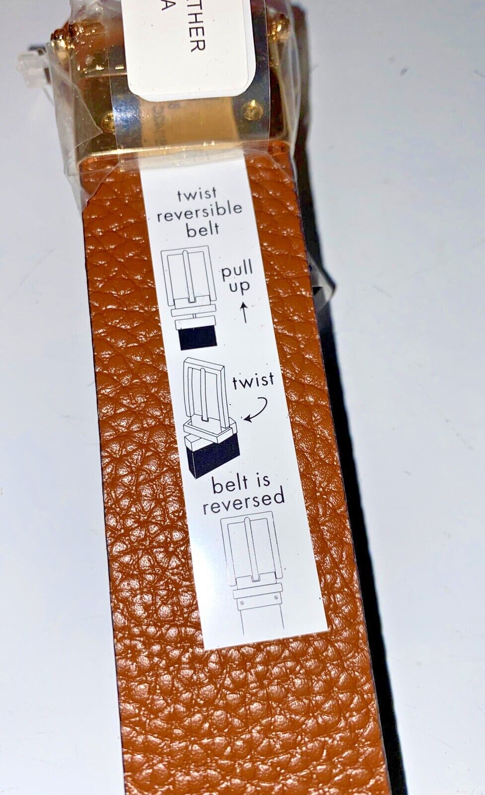 Michael Kors Belt Reversible Chocolate To Luggage Two-Tone MK Logo Buckle Nice!!