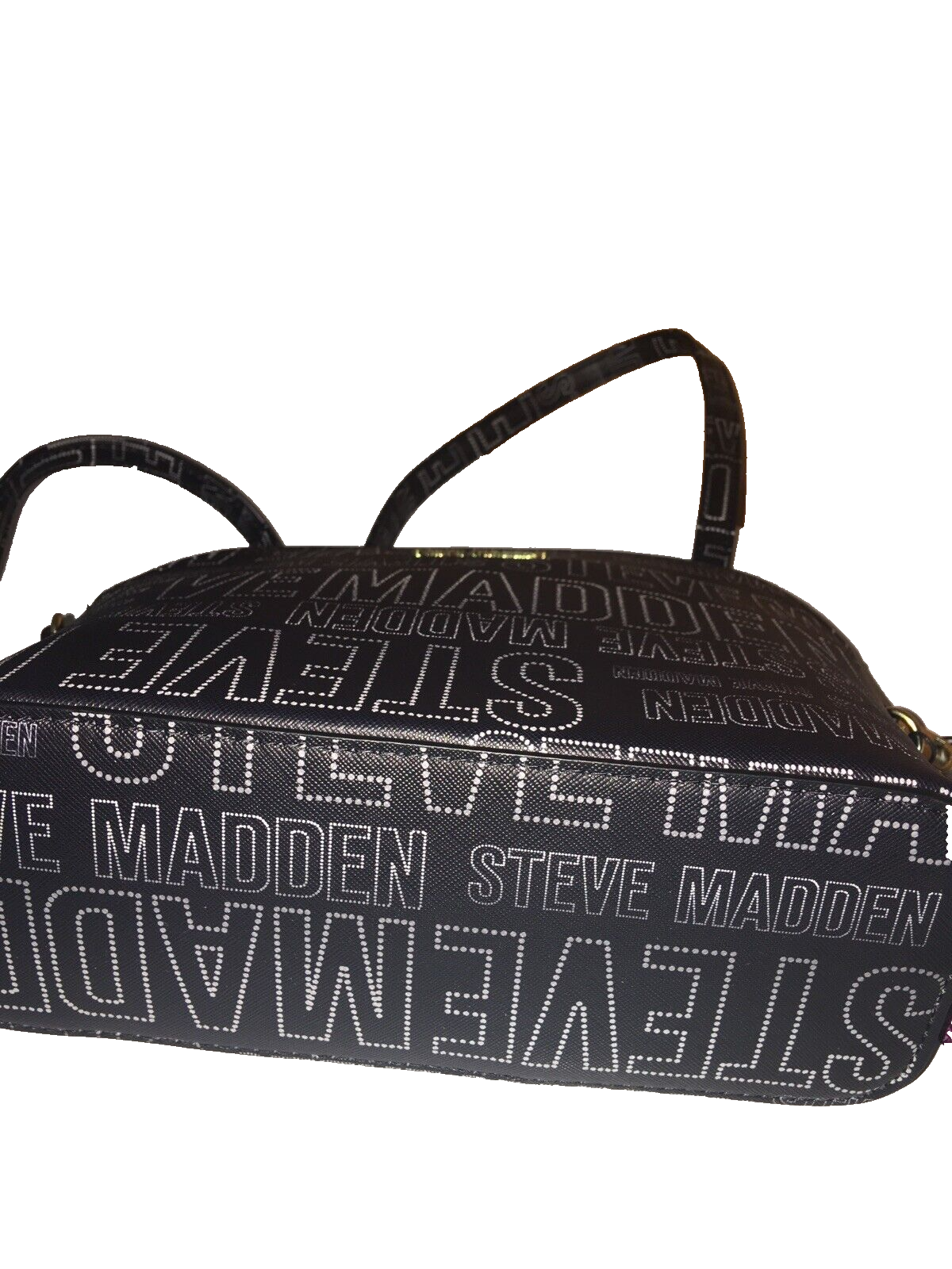 Steve Madden Handbag BMarilyn Black&White Logo Printed Crossbody  NEW