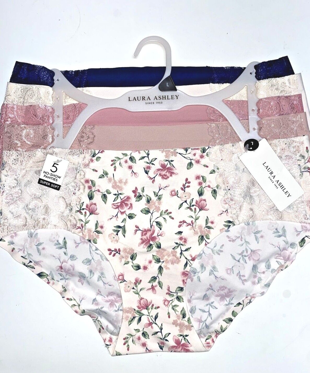 LAURA ASHLEY~5 Pack FIT PANTIES~MULTICOLOR~ STYLE # L3284~ALL SIZES~GREAT FIT!