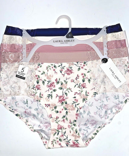 LAURA ASHLEY~5 Pack FIT PANTIES~MULTICOLOR~ STYLE # L3284~ALL SIZES~GREAT FIT!