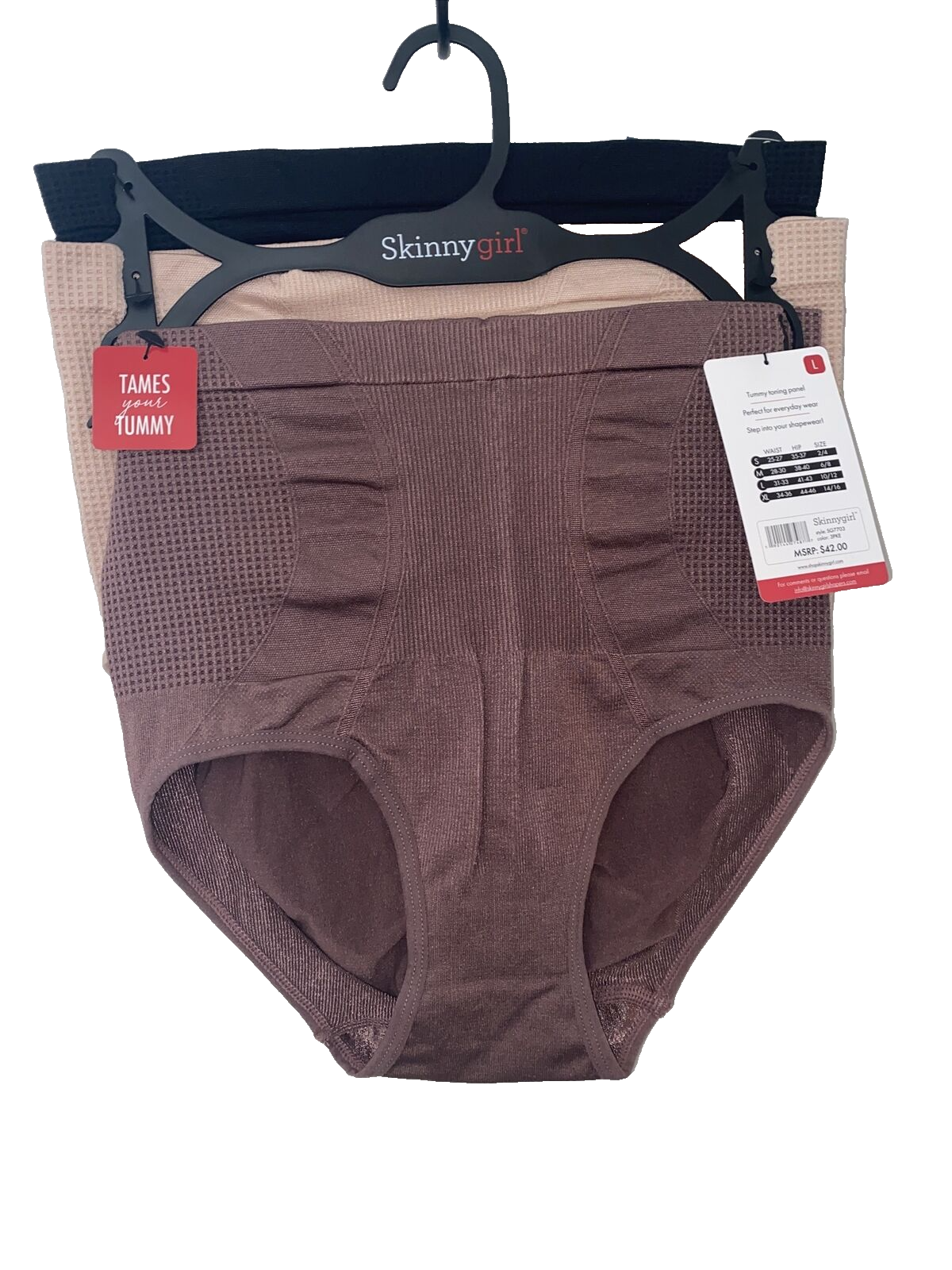 Skinnygirl Shaping Seamless Briefs Size XL ~3  pair SG7703 ~TAMES YOUR TUMMY!