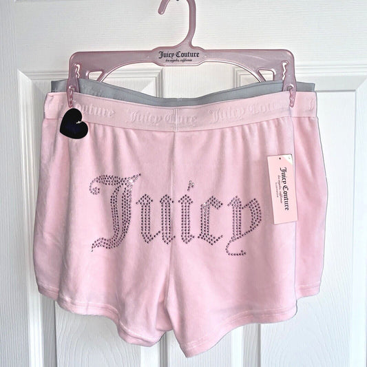 JUICY COUTURE Sleepwear Velour Shorts~Style JC1751~2 Pair ~ All sizes~~REAR FIND