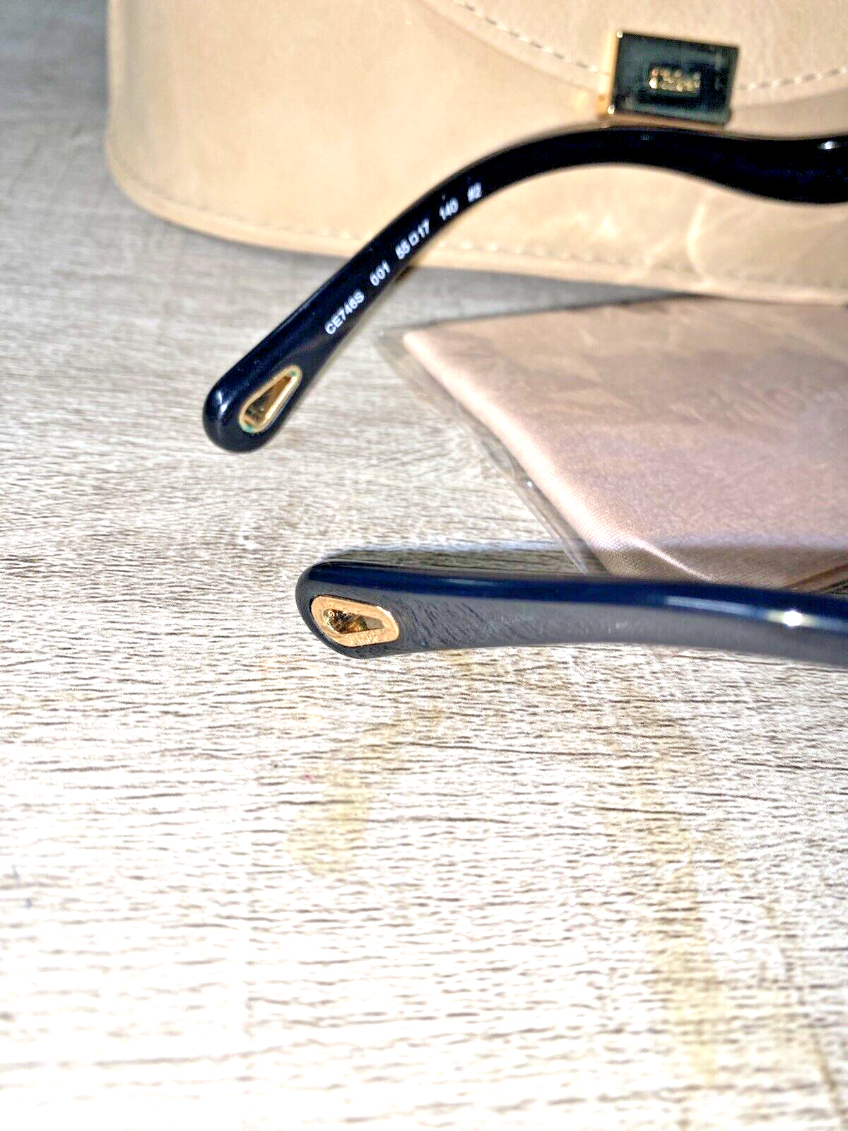 Chloe CE746S 001 Sunglasses Women's Black/Grey Gradient Lens Fashion Square 55mm