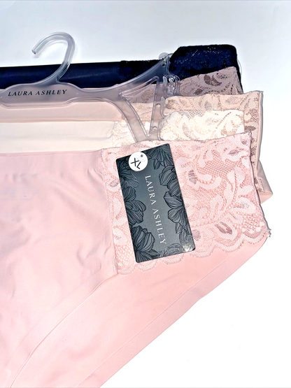 Laura Ashley LACE Hipster Panties XL~ 5Pk SEXY Multicolor~ Style LA9527~NO SHOW