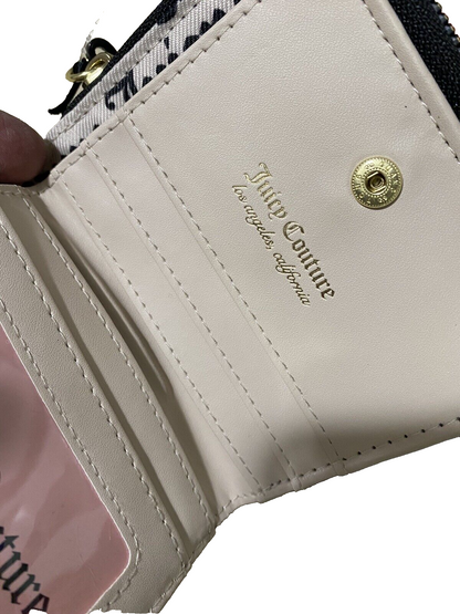 JUICY COUTURE GOTHIC PEEK A BOW SMALL ZIP AROUND WALLET FOLD OVER-UNIQUE!!