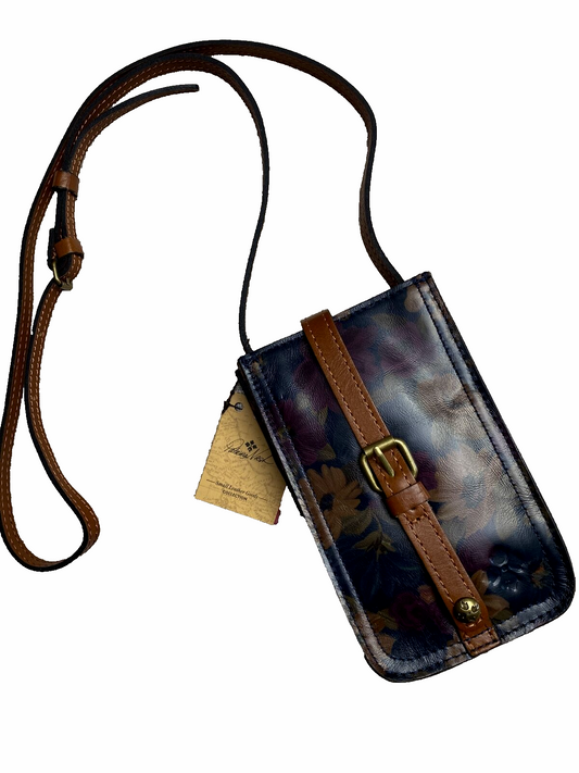 Patricia Nash Ariena Peruvian Painting Leather Crossbody Phone Carry Case NEW