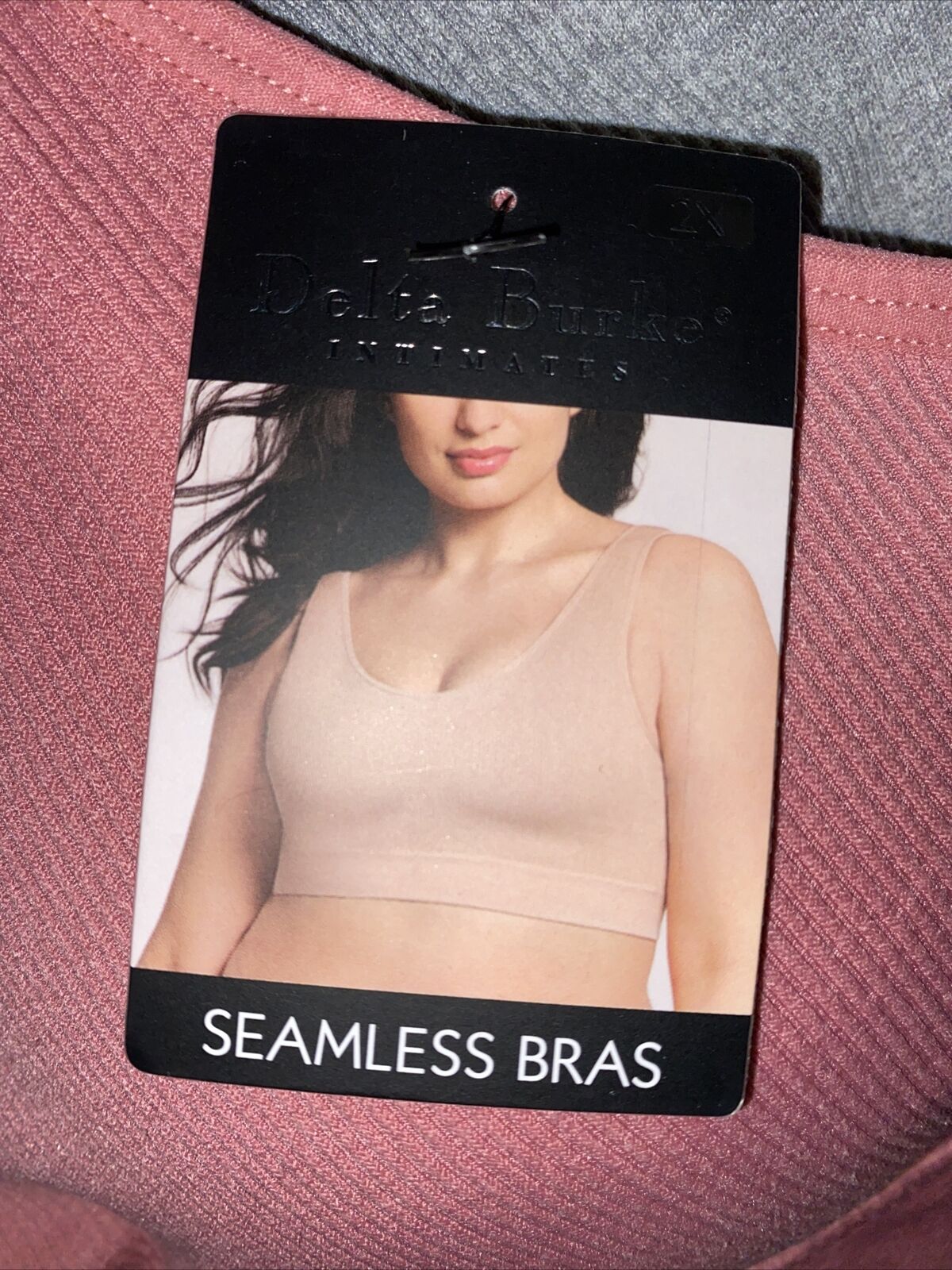 NEW Delta Burke 2-Pack Seamless Bras Size 2X Soft Comfort Lounge Removable Pads
