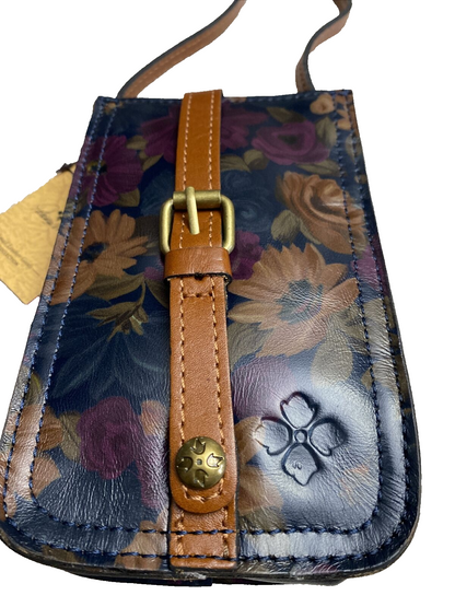 Patricia Nash Ariena Peruvian Painting Leather Crossbody Phone Carry Case NEW