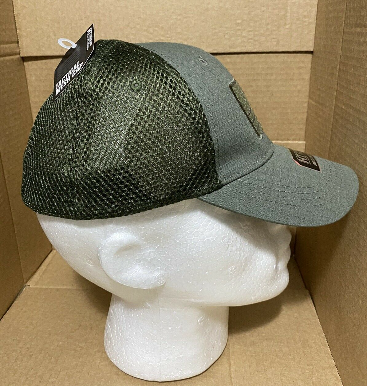 Highland Tactical Hat Khaki Green With American Flag