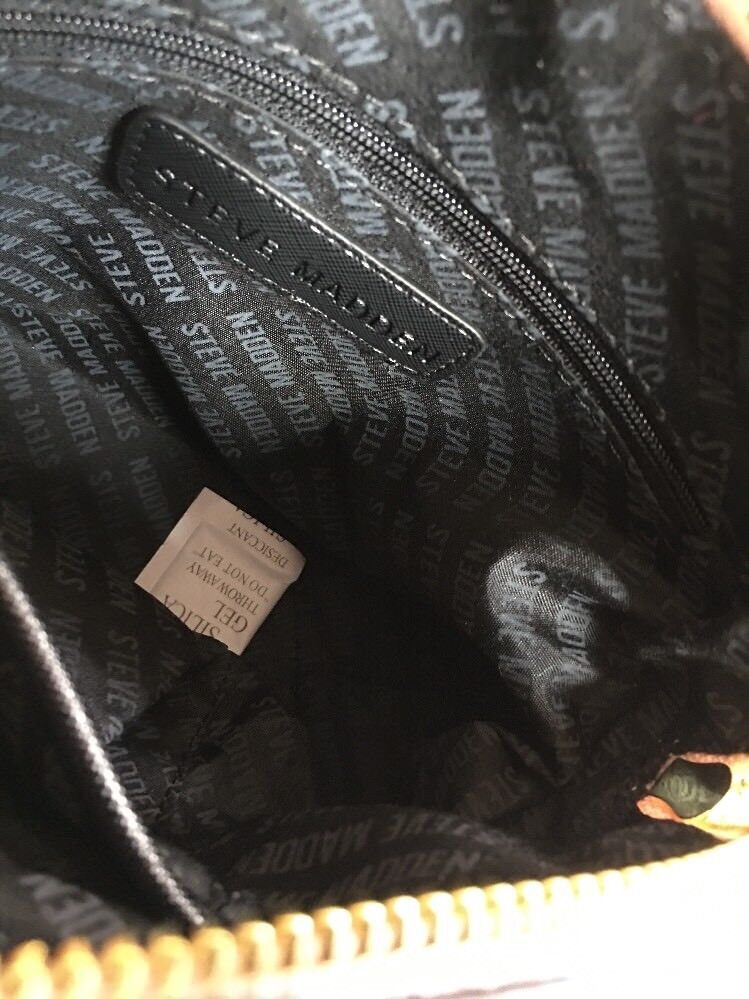 Steve Madden Handbag BMarilyn Black&White Logo Printed Crossbody  NEW