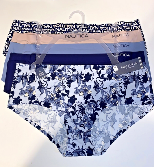 NÁUTICA ~ Women's NT9509~ Laser Briefs Panties Hipsters 5-Pair ~ XL  ~UNIQUE