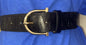 MICHAEL KORS BELT BLACK LEATHER WITH STAMPED MK LOGO GOLD BUCKLE UNIQUE