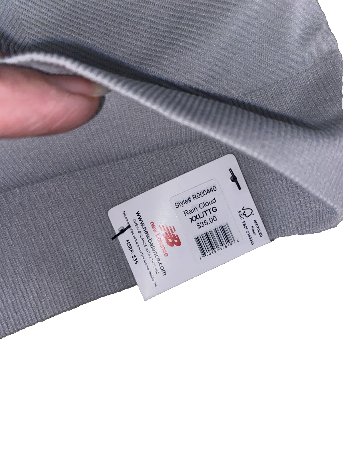 NEW BALANCE Medium Impact Sports Bra Style #R000440 GRAY~ FRONT ZIP LOGO Sz. XXL