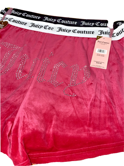 JUICY COUTURE Sleepwear, 2 Pair Velour Shorts, Size L~ Style JC1751~REAR FIND!
