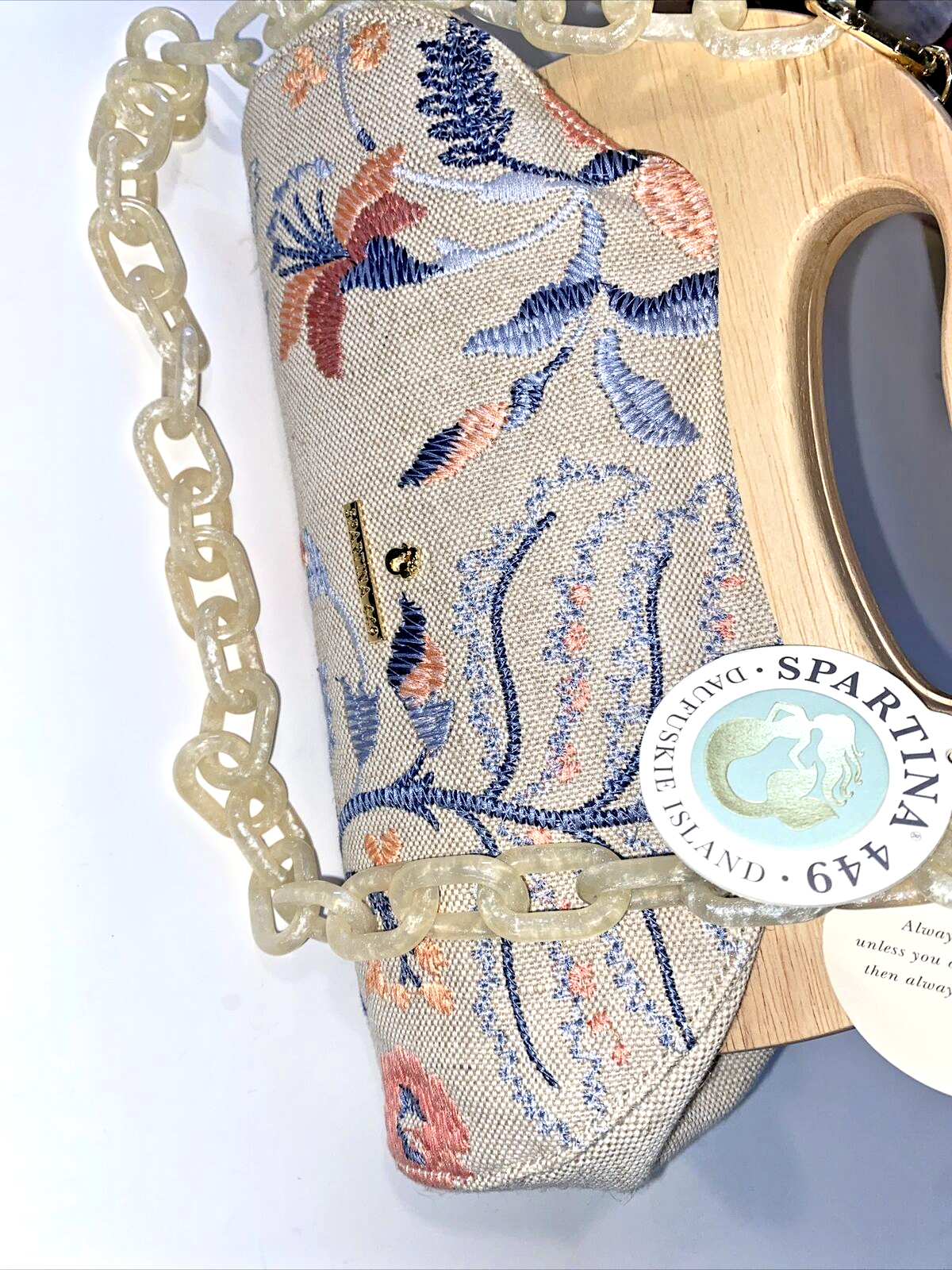 SPARTINA 449 MIRANDA CLUTCH BELLINGER FLORAL BRANCH CODE 366807 NWT~REAR FIND!!!