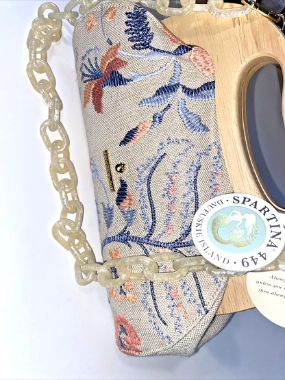 SPARTINA 449 MIRANDA CLUTCH BELLINGER FLORAL BRANCH CODE 366807 NWT~REAR FIND!!!
