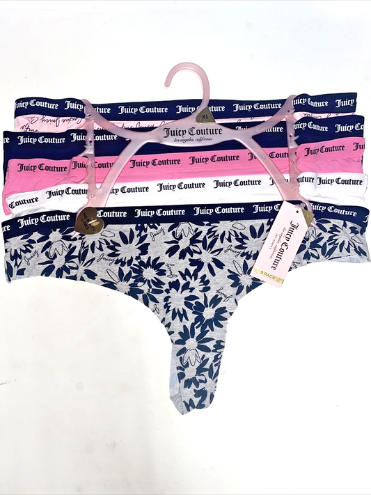 Juicy Couture Women's Cute & Curvy  THONG~NO PANTY LINES~5 Pc Set~XL~JC8239~SEXY