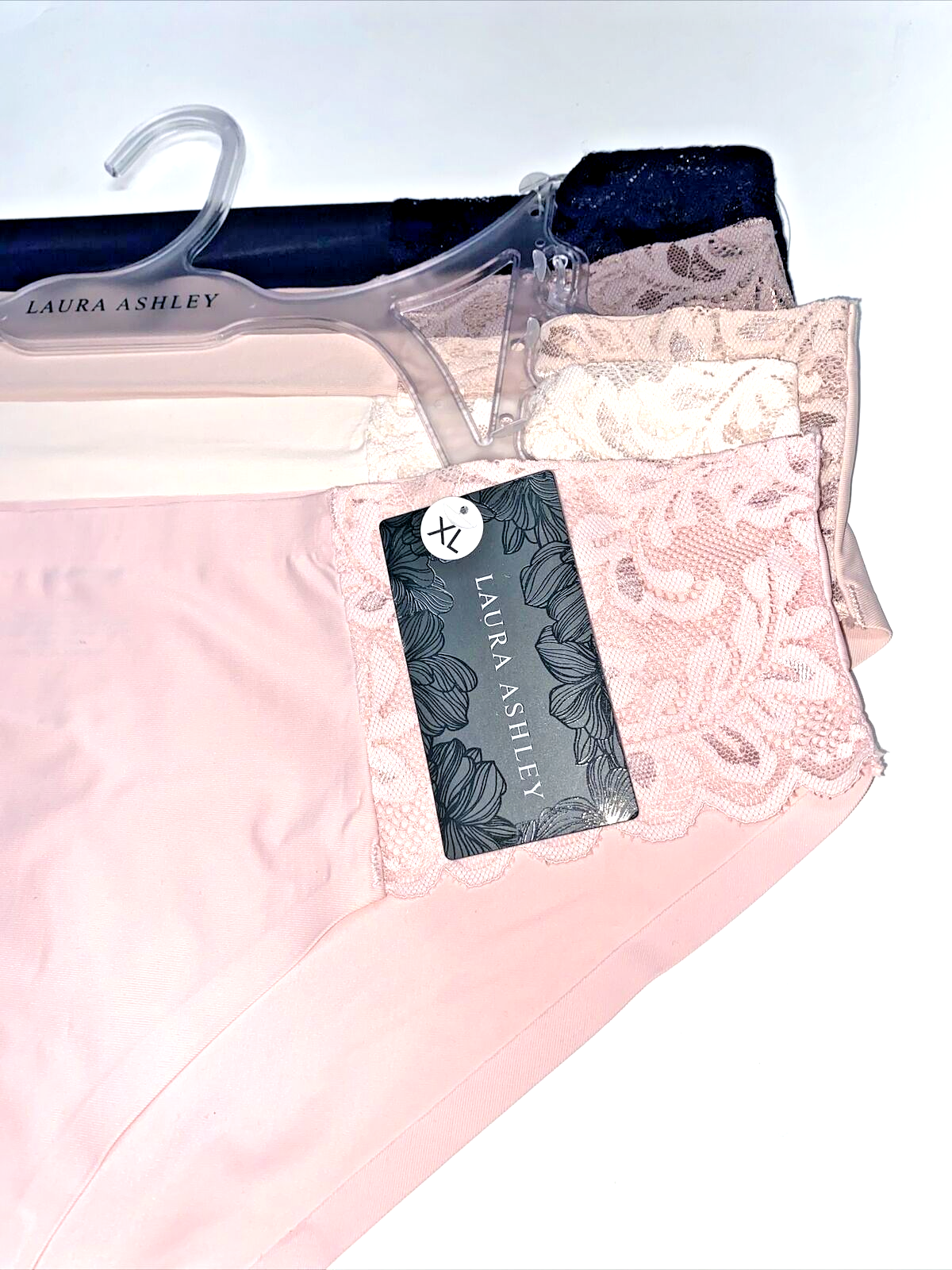 Laura Ashley LACE Hipster Panties Large~5Pk SEXY Multicolor~Style LA9527~NO SHOW
