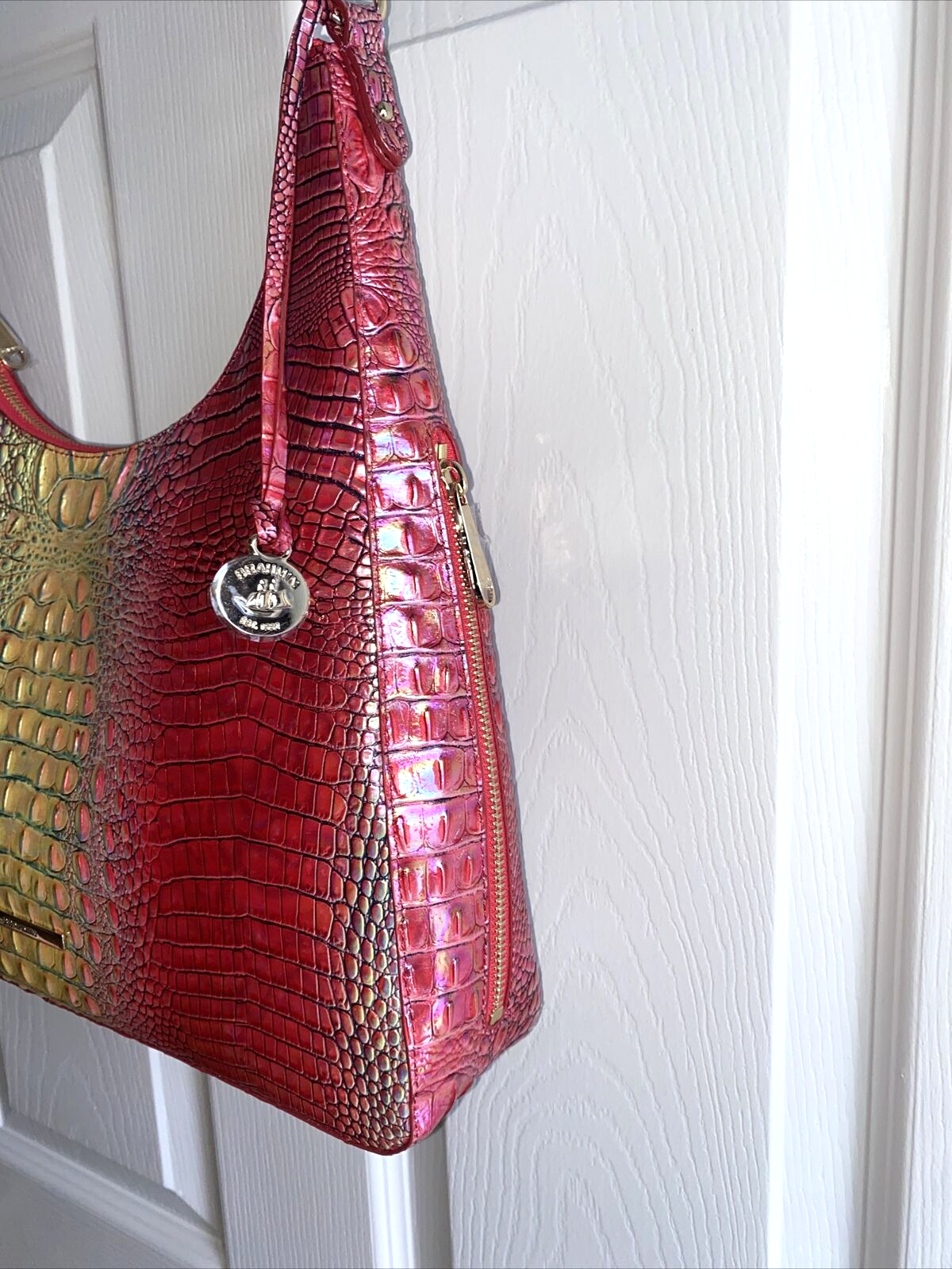 Brahmin Tabitha Shoulder Bag Dragonfruit Ombre Mini Melbourne Genuine Leather