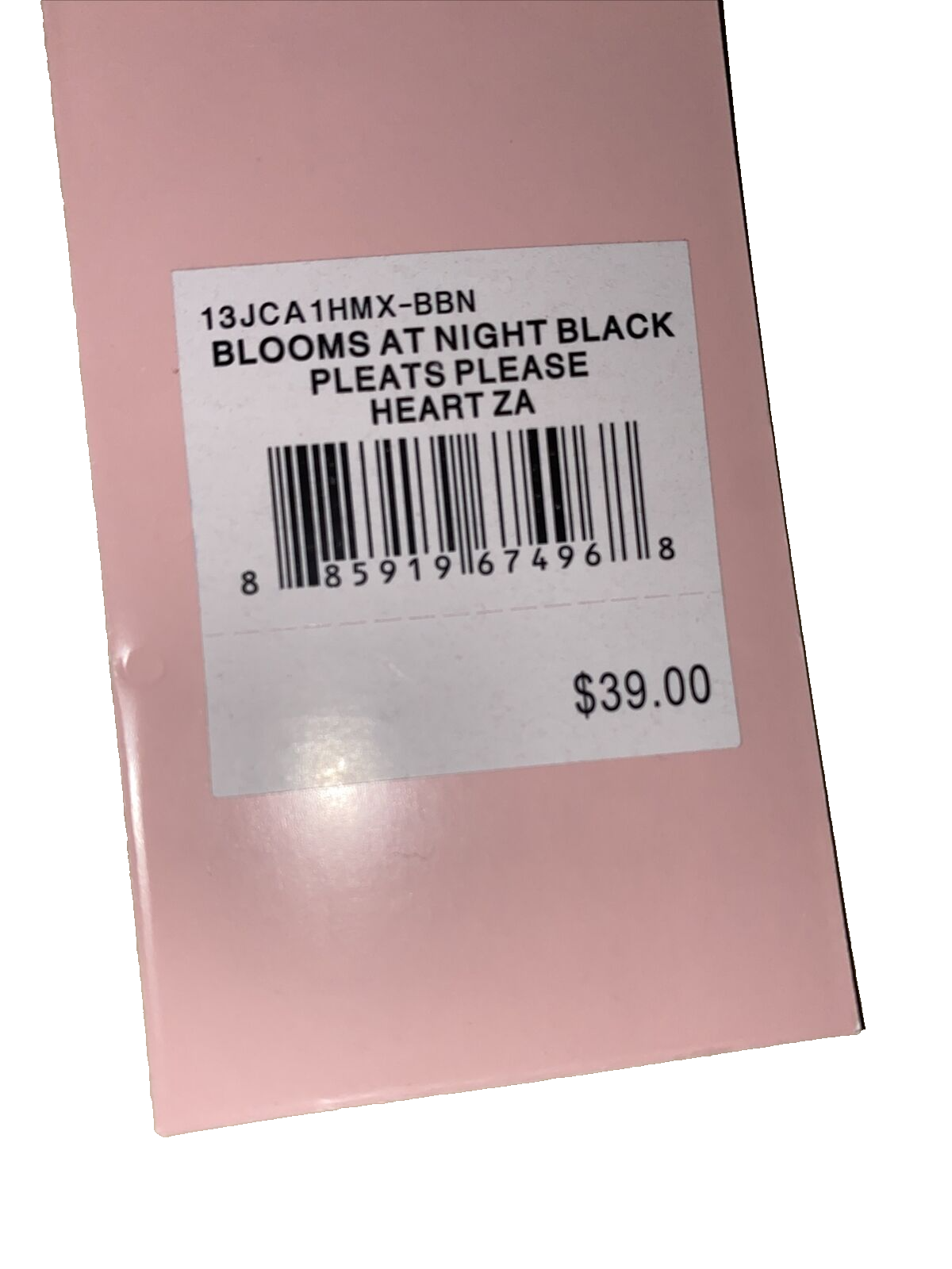 JUICY COUTURE BLOOM AT NIGHT BLACK HEART SHAPED COIN PURSE
