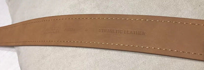 MICHAEL KORS BELT VANILLA MK LOGO WITH LUGGAGE (TAN) EDGING MK STYLE!! MSRP $48