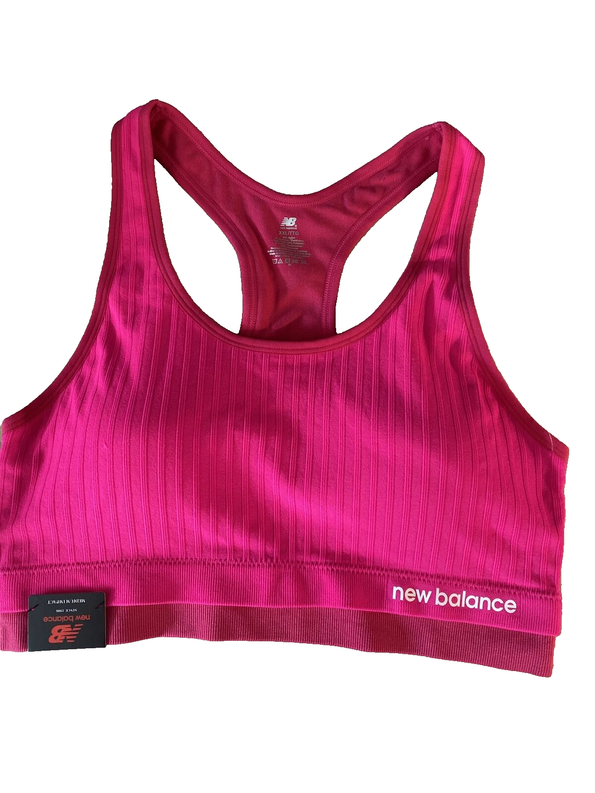 New Balance Medium Impact Sports Bra Style # R000222 Alpha Pink￼ Size XXL