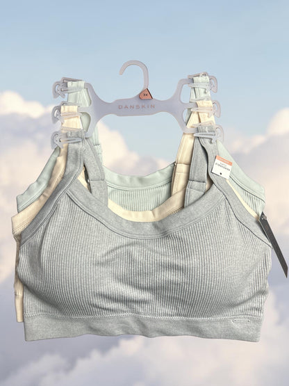Danskin Plus Size Rib Sports Bra - Multicolor DS6224 - NEW