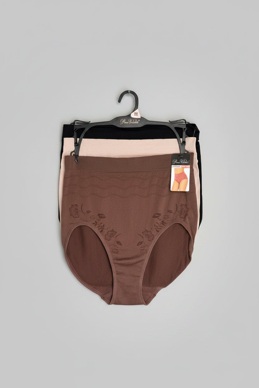PRIMA VALENTINA 3 Pack PANTIES BRIEFS~16022~ASSORTED~SEAMLESS MF~ONE SIZE