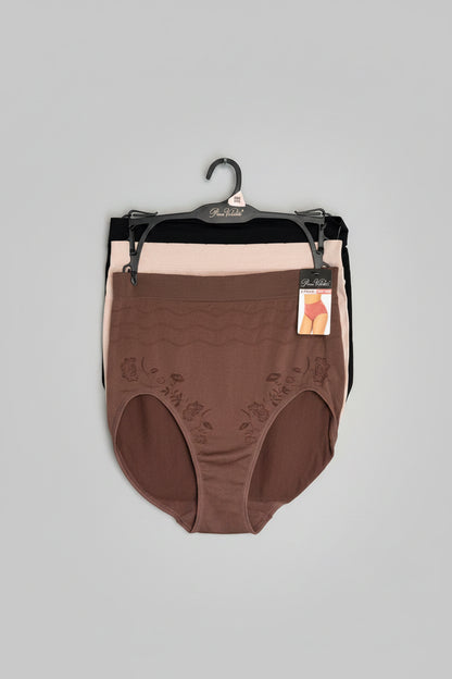 PRIMA VALENTINA 3 Pack PANTIES BRIEFS~16022~ASSORTED~SEAMLESS MF~ONE SIZE