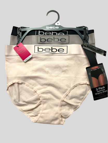 bebe Women’s 3 Pack~Briefs~Firm Control~ Shaping & Seamless~High Waist~ALL SIZES