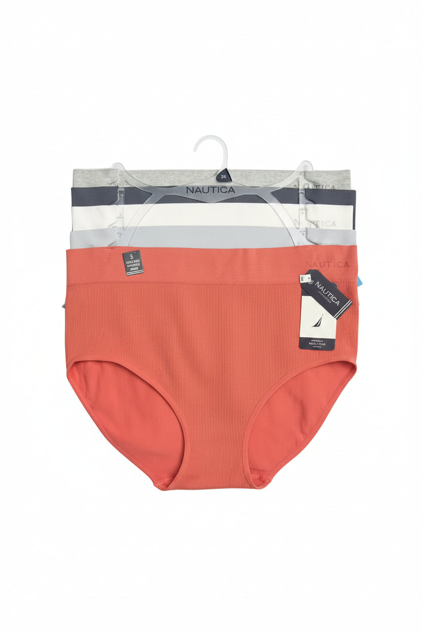 Nautica Intimates NT5964 5-Pack Buttery Soft Panties - Size 3X, Multicolor